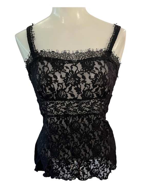 Hanky Panky Tops - Hanky Panky Black Floral Lace Camisole size L